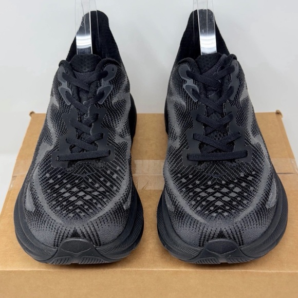 HOKA Clifton 9 Men’s 9.5 D Black Running Shoe Sneaker Lightweight - Picture 13 of 16